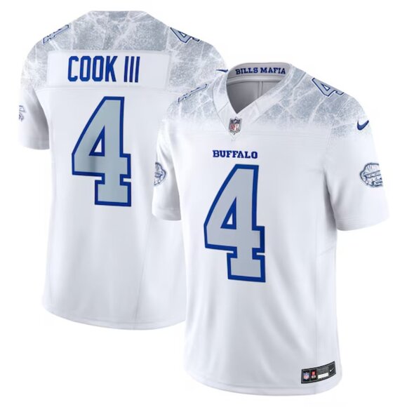 Other - James Cook III White Jersey Stitched Vapor Can Choose Mens Youths